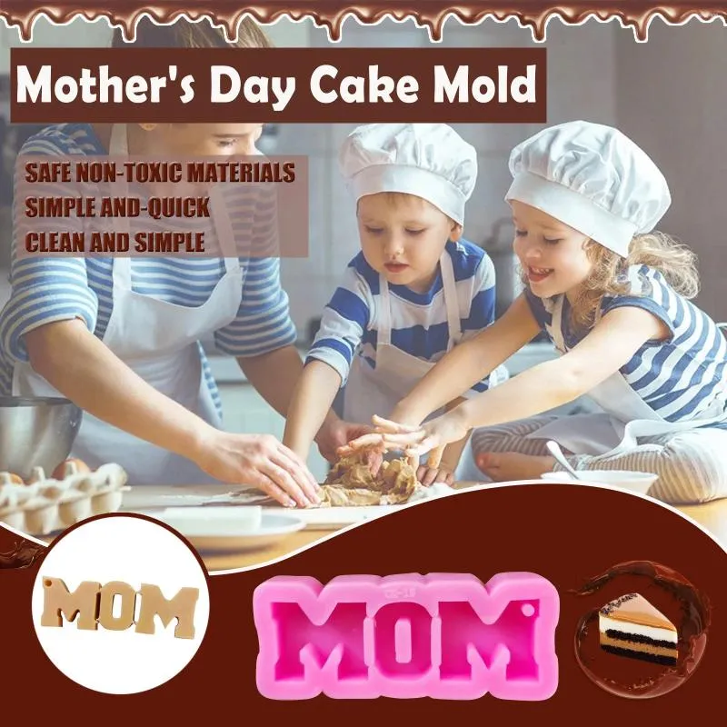 Backwerkzeuge Muttertag Silikonbriefform DIY Schokoladen -Cupcake -Kuchen -Muffinformen für Gebäck- und Bäckereizubehör