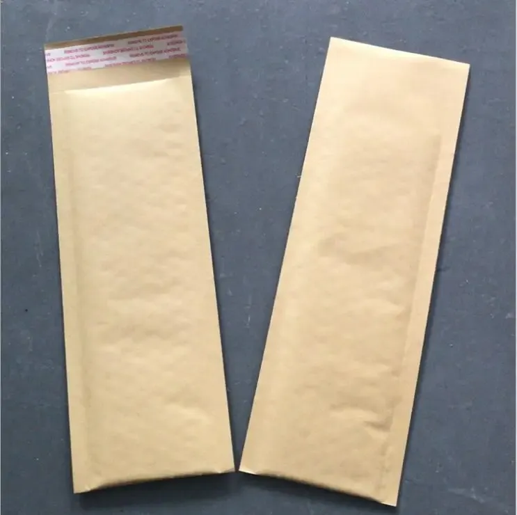 Mailers 50pcs Long Style Kraft Paper Packaging Bubble Mailer Bags Padded Shipping Envelope With Bubble Mailing Bag Business Supplies