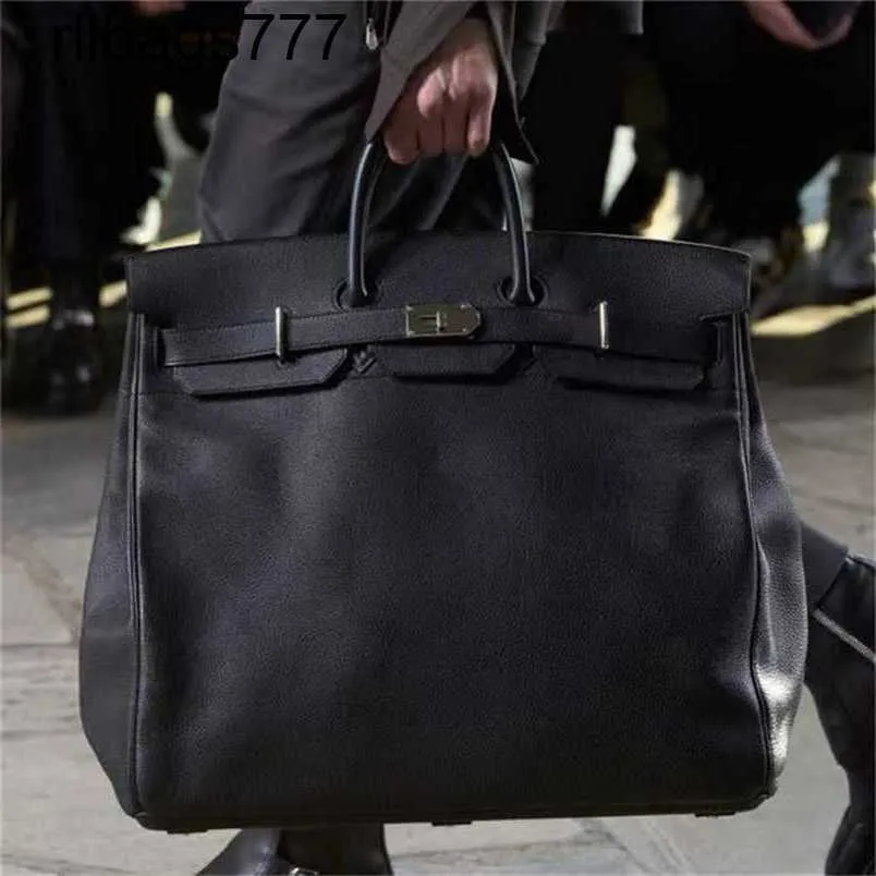 Handgefertigter BK -Tasche große Handtasche HAC Handtaschen Bag Familie 50 cm 50 schwarze 2023 Kapazitätsgeschäftsfitness