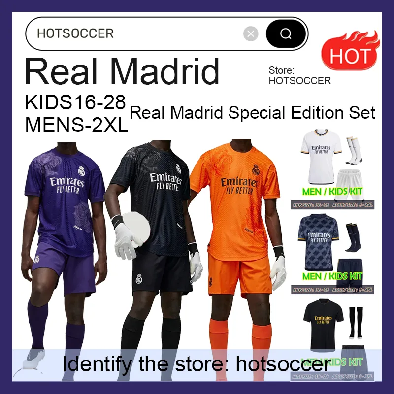 23 24 Mbappe Bellingham Real Madrid Soccer Jersey Y-3 Kids Kit 2023 2024 Home Away Third Y3 Football Shirt Camiseta Rodrygo Vini Jr Hotsoccer