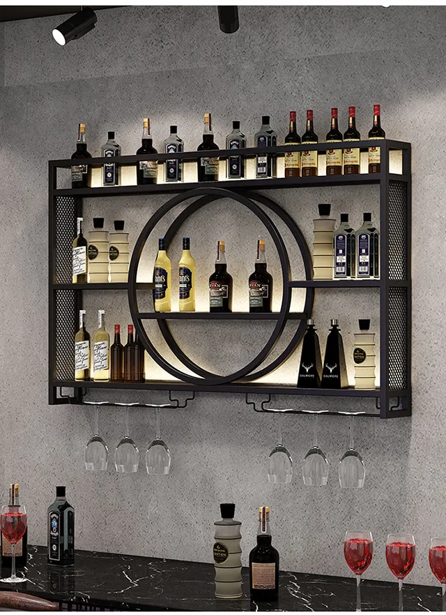 Contemporary Hanging Cabinet For Commercial Hotels Ideal For Retail Coffee Wine And Kitchen Buffetstojak Na Wino Stylish Living Room Bookshelf From Homepro1 483.98 DHgate.Com