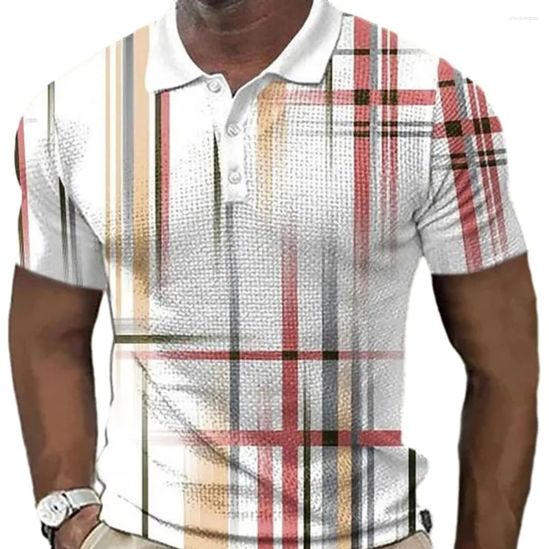 Chemises décontractées pour hommes tops chemise masculine légère imprimé muscle à manches courtes t-shirt stretch stret