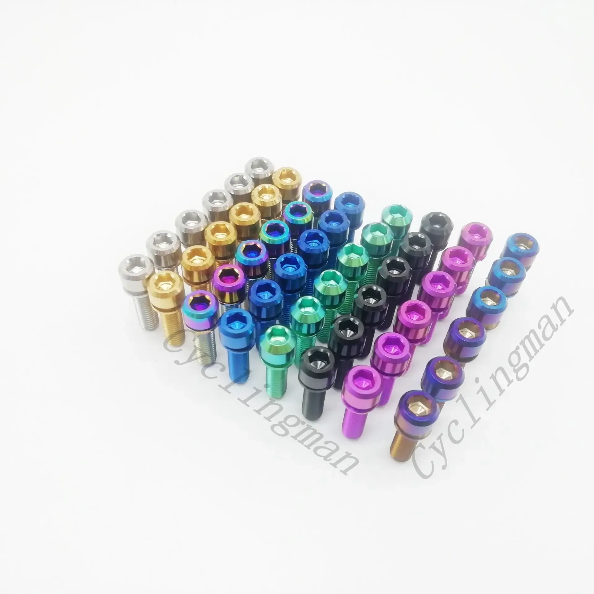Titanium Bolt M5x16 18 20mm Titanium Ti Tapered Screws Bolts With Washer for Bike Bicycle Stems