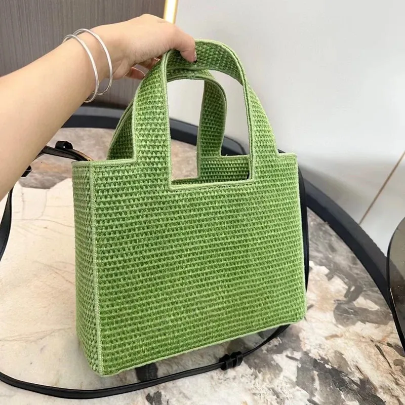 Brand Tick Bag Designer Luksusowe torby TOTE Summer Portable Duża pojemność wakacyjna torebka zakupowa słomy 2023 240328