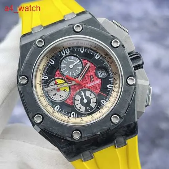 Aangepaste AP -pols Watch Royal Oak Series 26290io Lin Zhiying dezelfde stijl beperkte dual color timing wijzerplaten mechanische heren Watch