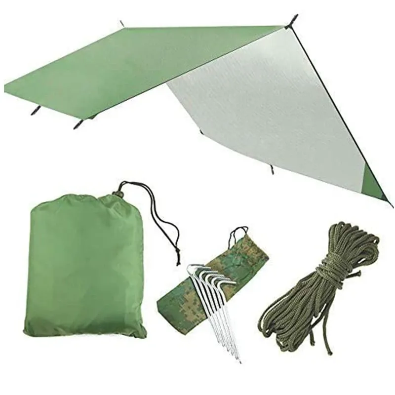 Skyddsrum Hammock Rain Fly Tent tarp vattentät vindtät camping skydd solskade bärbar strand solskydd camping tält för camping