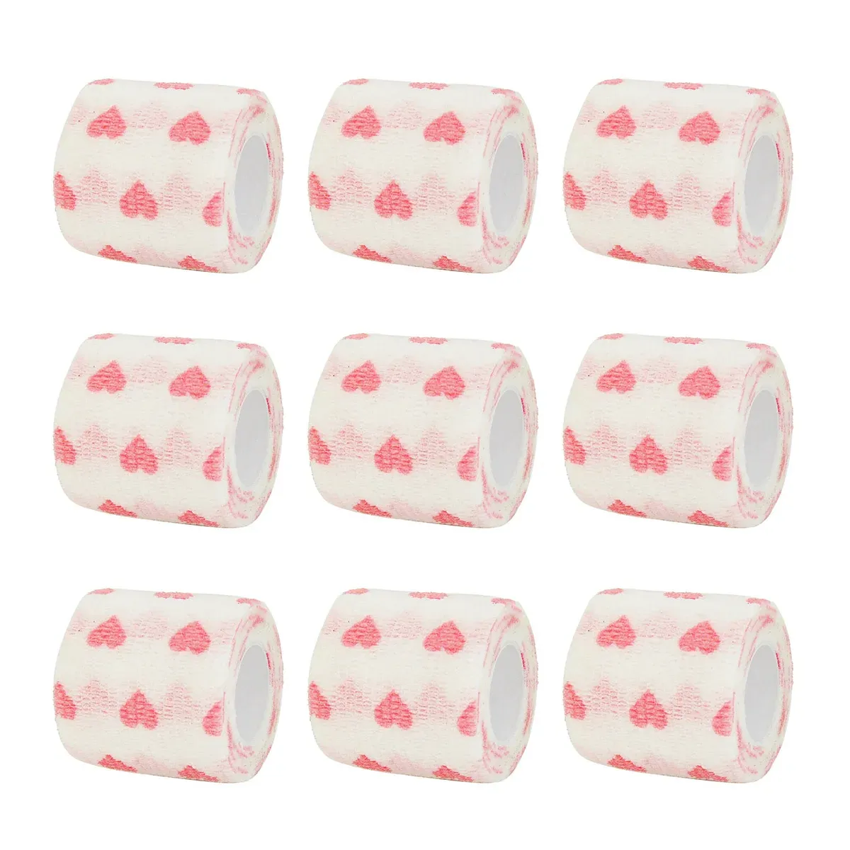 Holder 1/6/10 pcs blanc amour coeur imprimé médical auto-adhésif bandage élastique 4,8m ruban de sport pour le doigt le genou