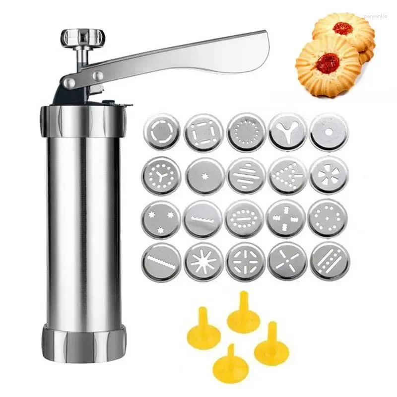 Calco stampi per biscotti Pressa con 20 dischi e 4 ugelli decorativi per glassazione Matrice di biscotti Biscuit Machine Accessori per decorazioni per pasticceria fai -da -te per