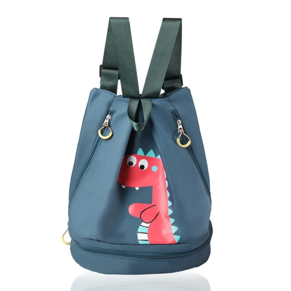 Taschen trocken nass getrennter Cartoon Schwimmbeutel tragbarer Reißverschluss Rucksack wasserdichtes Wanderreiten Beach Sport Pool Gear Taschen für Kinder B2