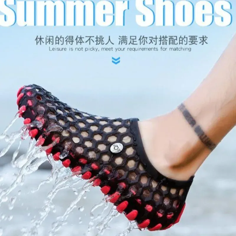Sandalen 2022 Sommer Neue Männer Dongdong Sandalen atmungsaktive INS Trend fahren weiche alleinige Sportwat -Strandschuhe