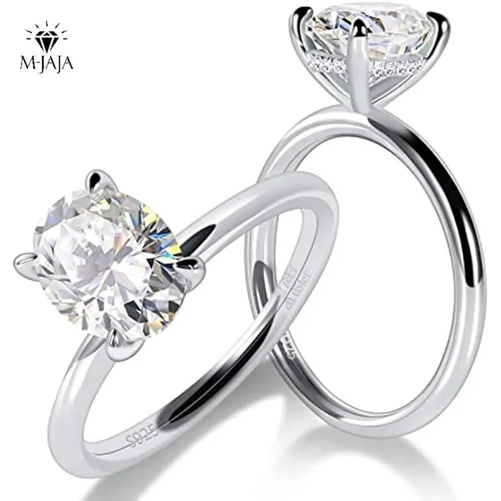 Band ringar kvinnors förlovningsring Moissanite Card Ring 925 Sterling Silver 1-3ct Oval Cut D Color VVSI Laboratory Diamond Ring Smycken