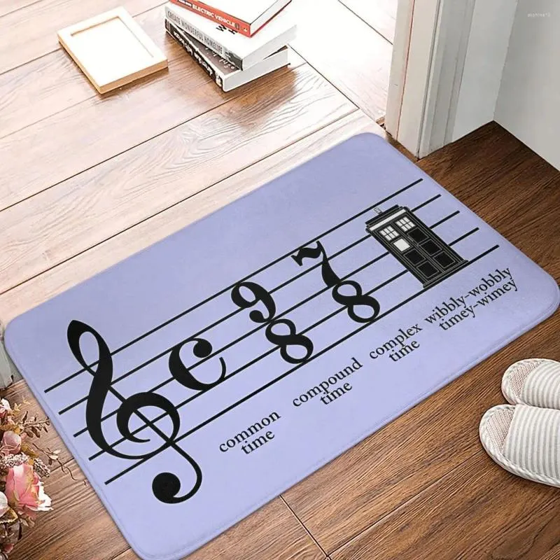 Mattor Wibbly Wobbly Timey Wimey Non-Slip Rug Doormat Kitchen Mat Floor Mattor Hem Dekorativ