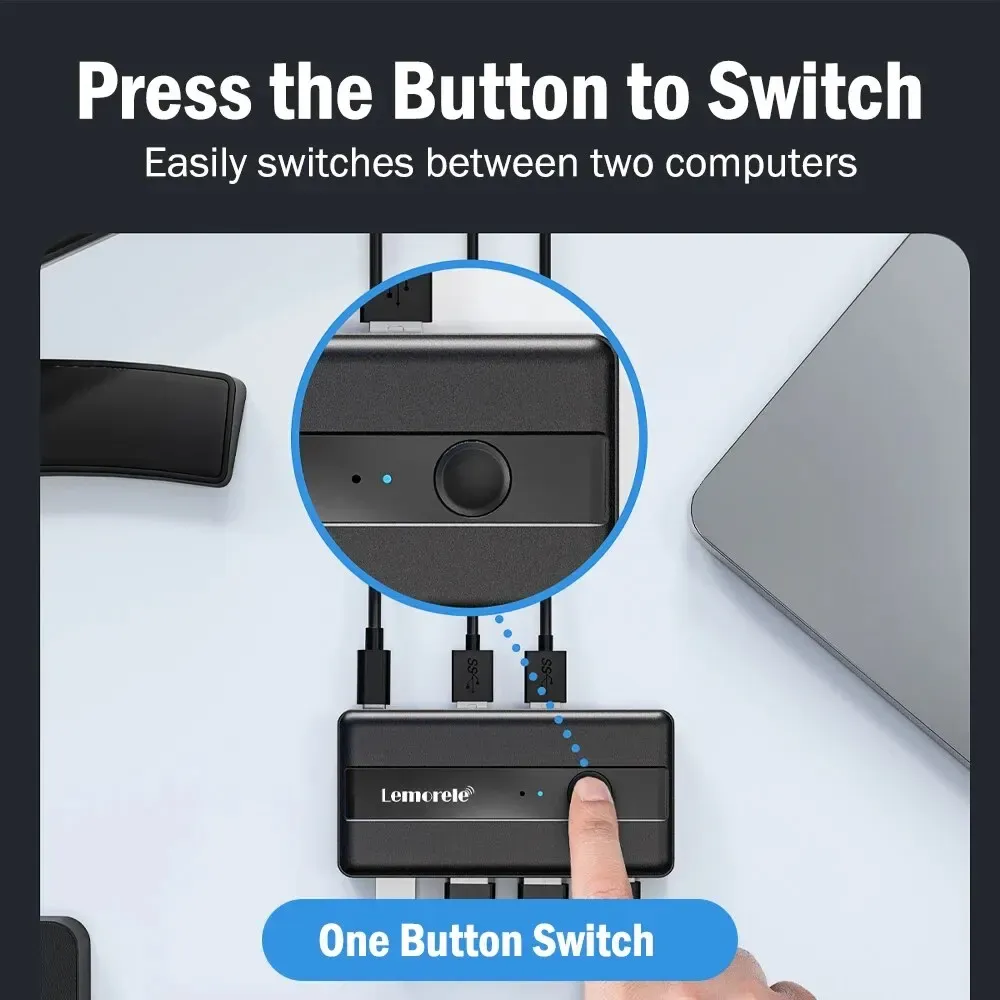 DHgate.com:4K@60Hz USB 3.0 KVM Switch 2-Port 4-PC Switcher Box with 4 ...