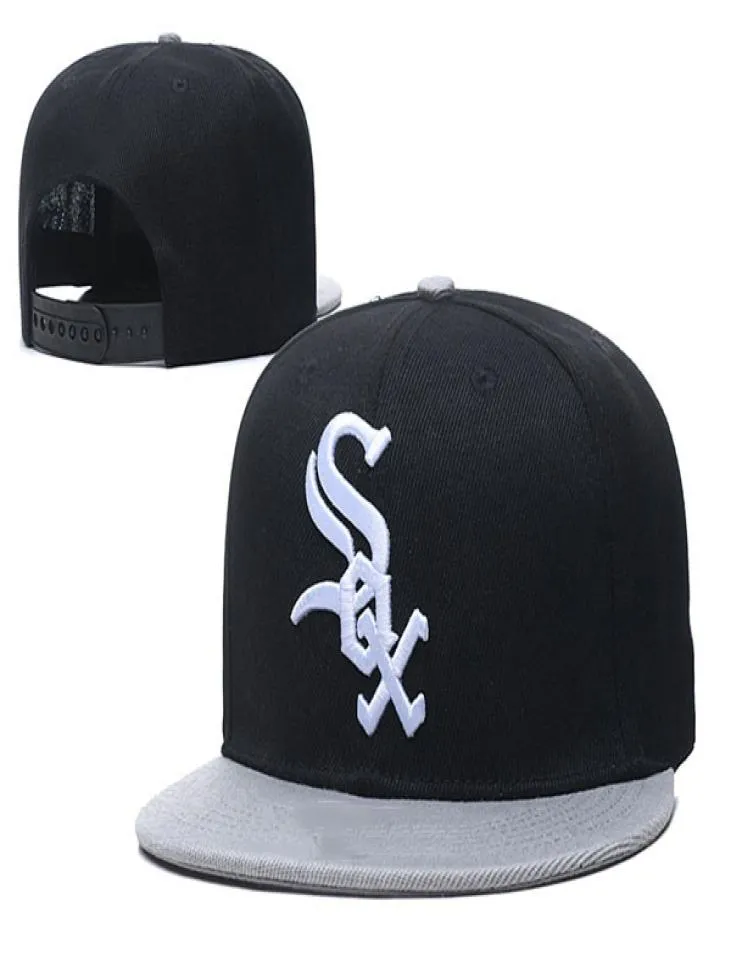 2020 New White Sox Men and Women Adjustable Bone Hiphop Snapback Caps Embroidery printing Snap back Baseball Cap hats4828736