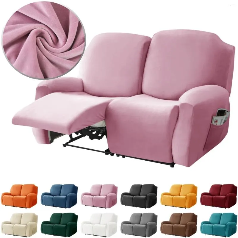 Stol täcker elastisk sammet återfå soffa 2-sits fullt omslag tjock slipcover sidor husdjurskydd tvättbart avlägsnande