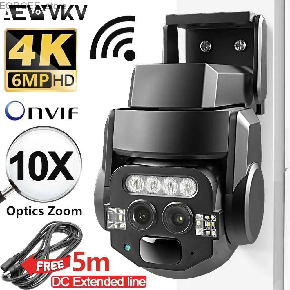 6MP Outdoor Security Camera AI Intelligent WiFi, 10x Zoom, Color
