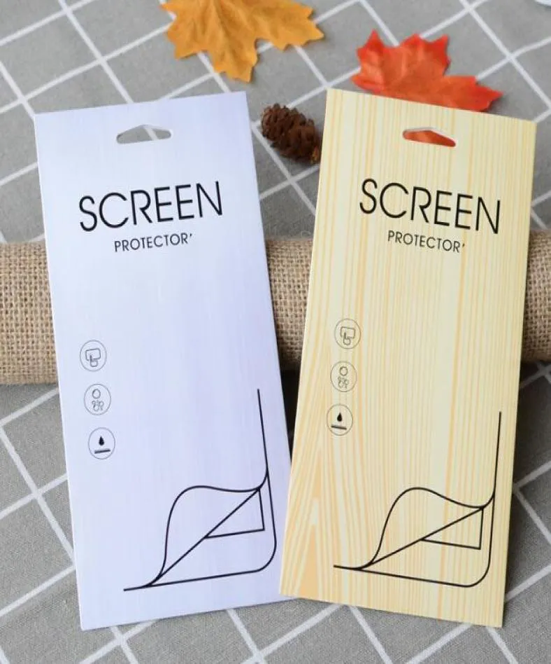 Boîte de package de détail en papier en bois pour protecteur d'écran en verre trempé pour iPhone X 7 8 Plus Samsung Galaxy S8 S9 Plus LOGO4467833