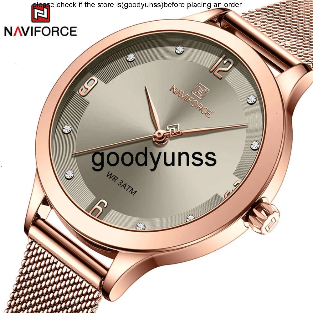 DHgate NAVIFORCE Womens Stainless Steel Quartz Watch Luxury Fashion Brand Wristwatch for Women 230802 Watches