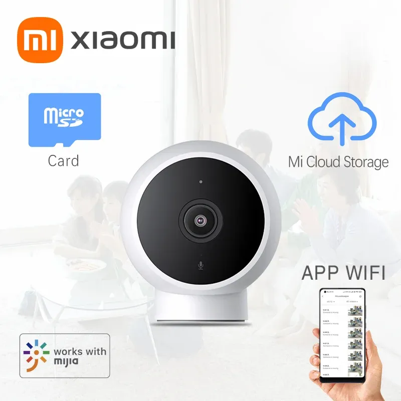 Controllo Xiaomi Smart IP Camera standard Edizione 2K HD Night Vision Night Vision CCTV Intercom AI Arla Alarm Base Magnetica Home Wifi Videcam