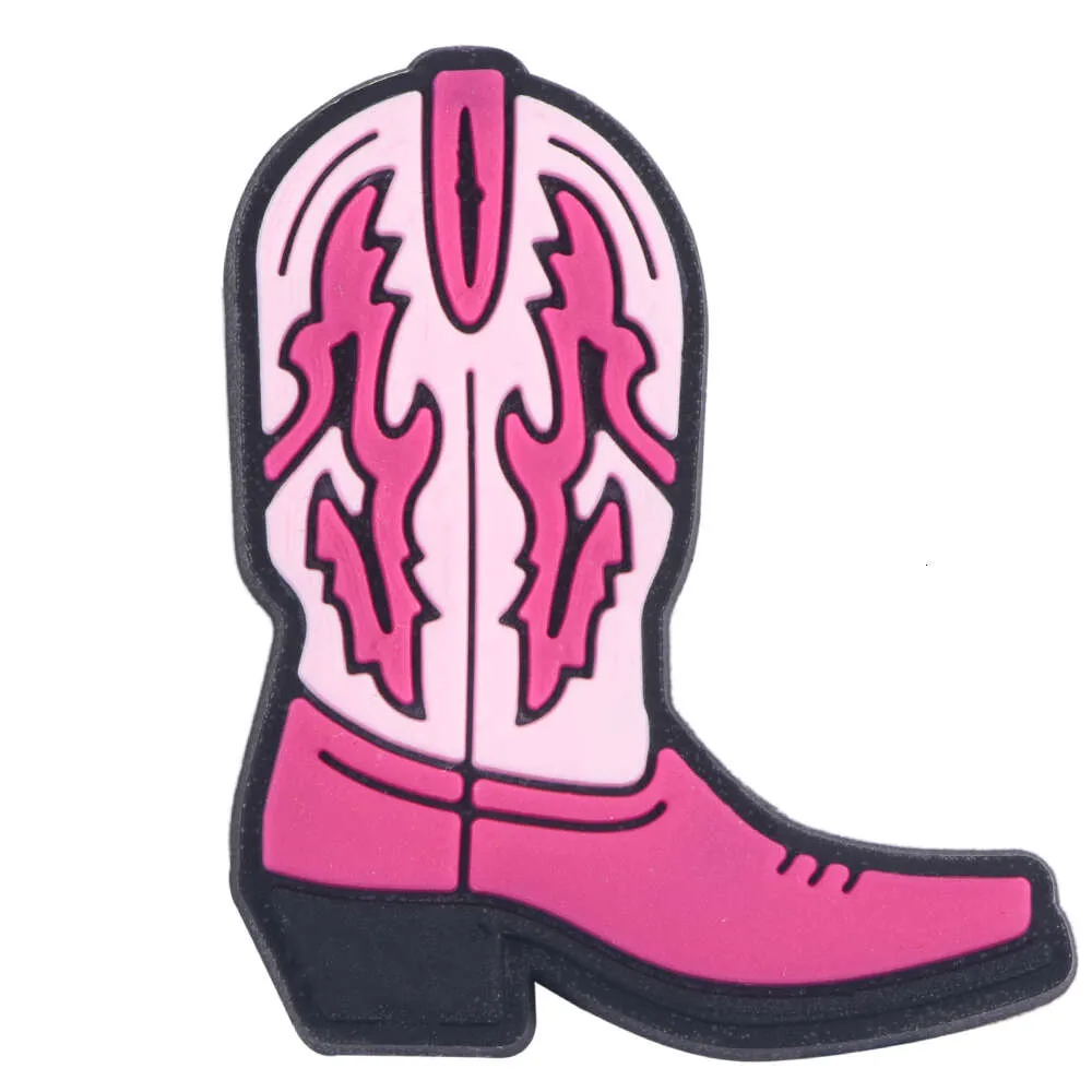 سلسلة رعاة البقر الوردي بالجملة سحر Cowboy Boots Charms Designer Sharms for Women Clogs