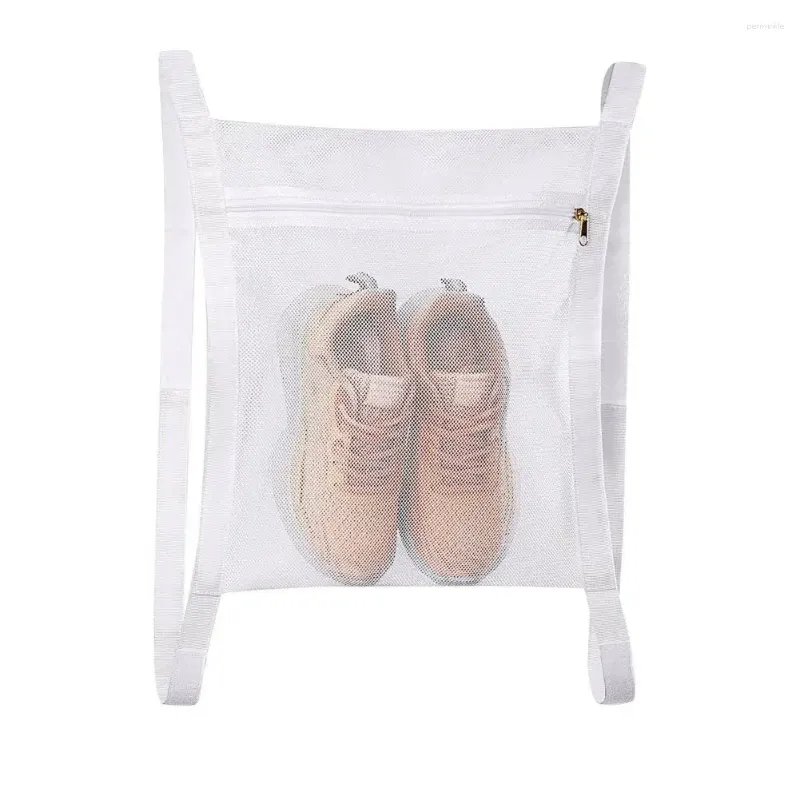 Sacs à linge Zipper fermeture couleur blanc polyvalent vêtements sales chaussures organisateur sac chaussure sèche