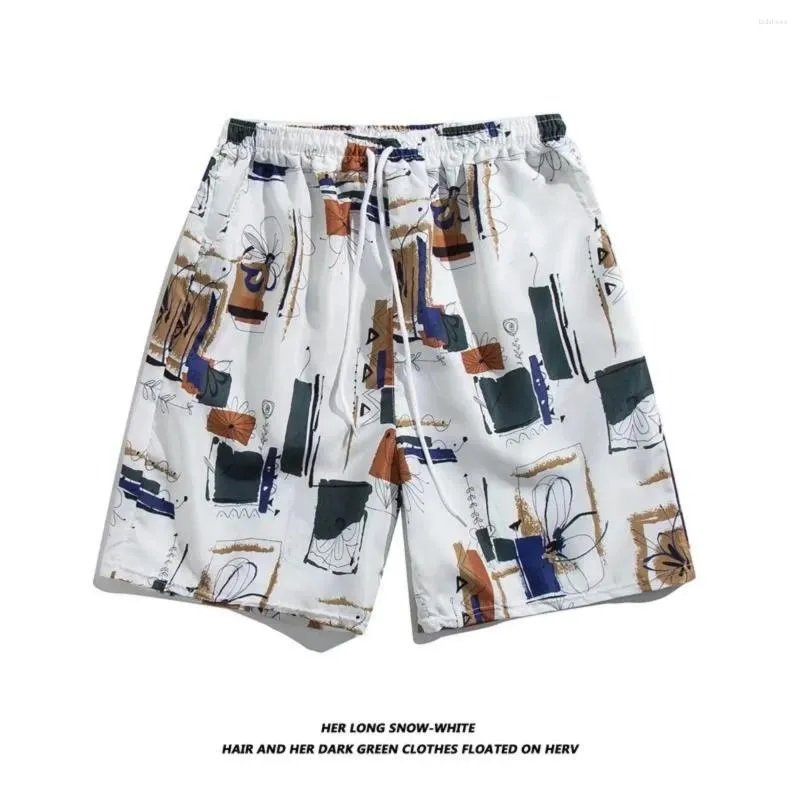 Heren shorts zomer casual vaste kleur eenvoudig contrasterende stiksels losse pijpen gedrapeerde geknipte joggingbroek