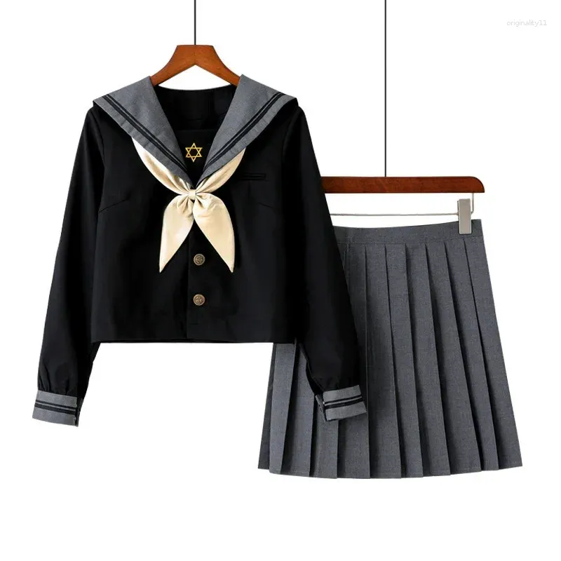 Kleidungsstücke Mode JK Japanische Schuluniform Basis Sailor Fuku Anzug S-2xl Schulmädchen Outfits Faltenrock Anime Cosplay Kostüm