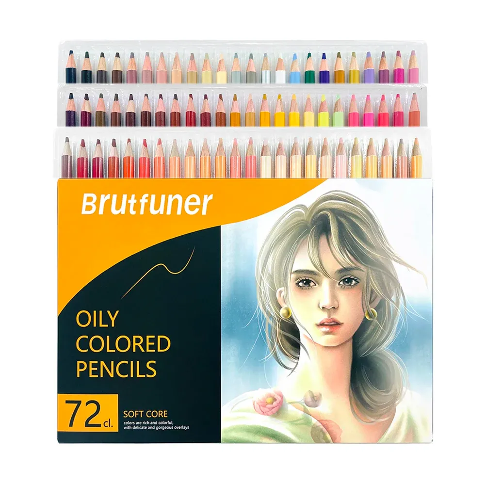 Ołówki Brutfuner Nowe 26/50/72 Kolory drewna odcień skóry kolorowe ołówki miękkie rdzeniowe szkic szkic ołówek