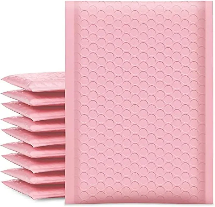 Mailers 50 stks Bubble Mailers Gevotte enveloppen Lined Poly Mailer Schokbestendige Mailer Waterdichte Mailer Zelfafdichting Pink Small Business Supli