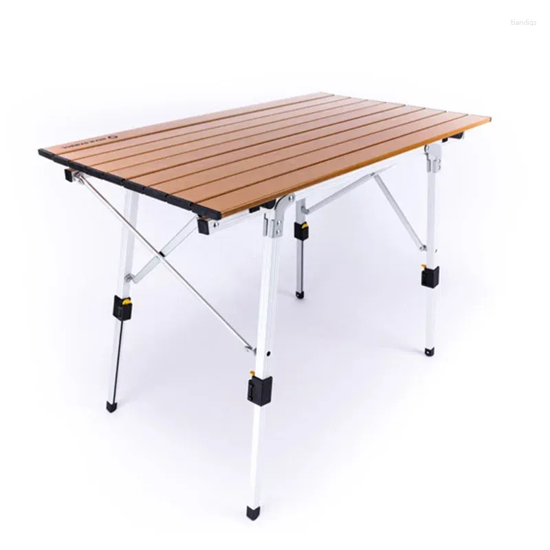 Camp Furniture Outdoor Table Folding Silver Imitation Wood Portable Camping Hiking Pogenic Adjustable Picnic Foldable AL Ultralight Desk