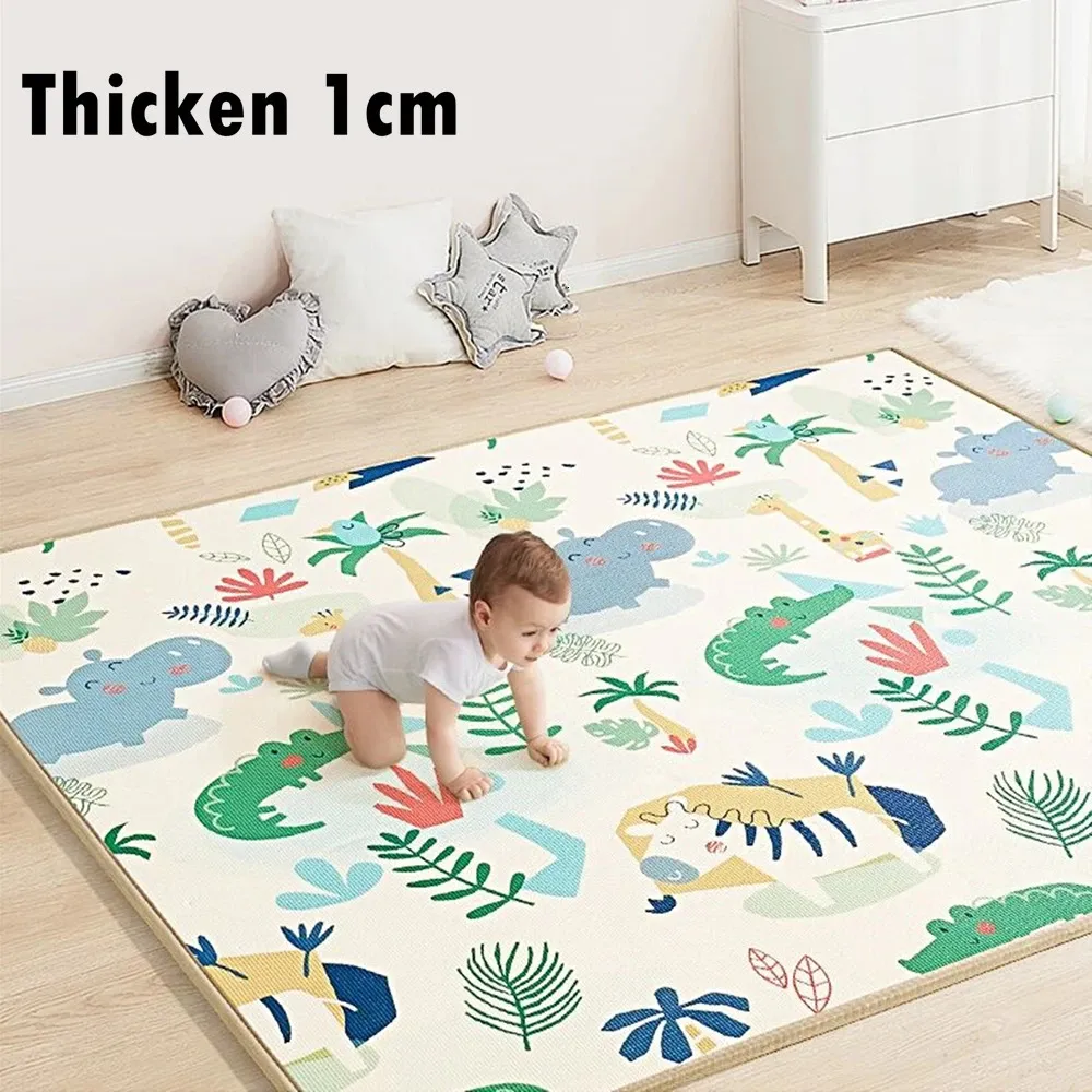 Baby Play Mat Waterproof XPE Soft Floor Playmat Foldable Crawling Carpet Kid Game Activity Rug Folding Blanket Educational Toys 240322