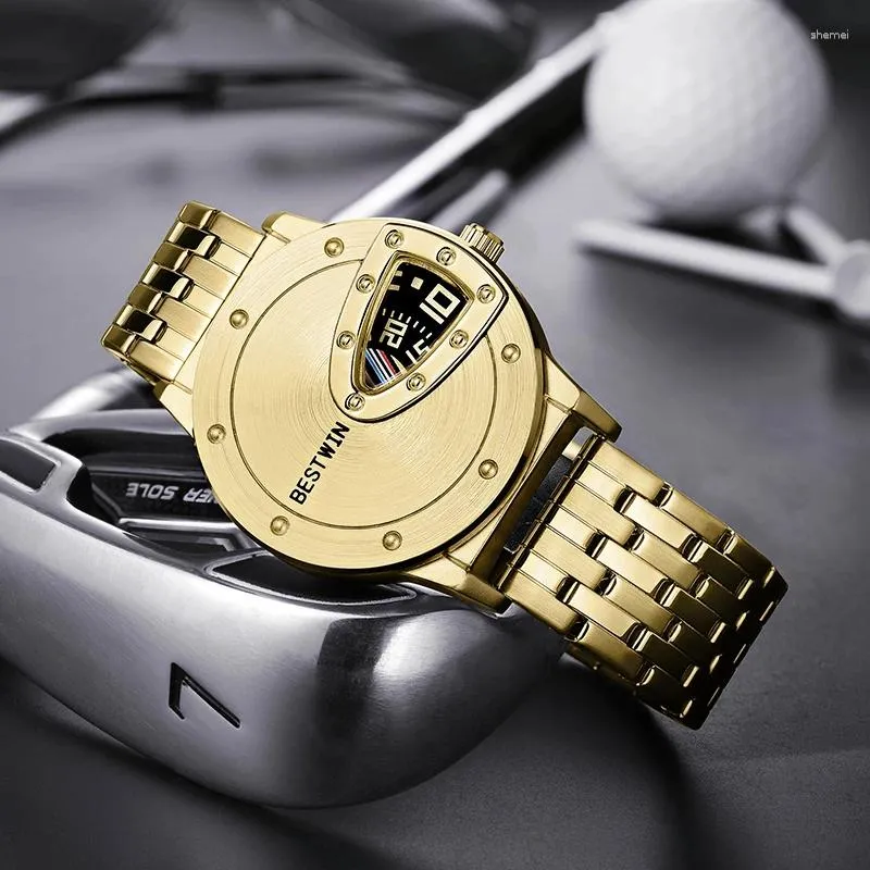 Orologi da polso 2024 uomini originali di lusso orologio da polso orologio oro orologio da esposizione impermeabile in acciaio per relogio maschilino