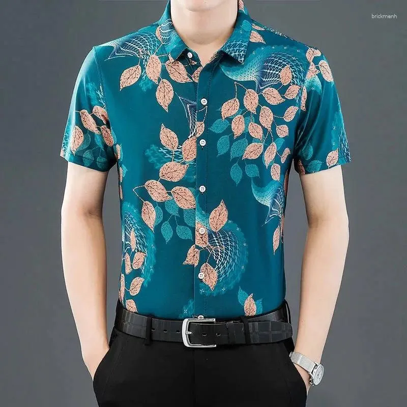 Chemises décontractées pour hommes Clothes coréens Fashion Spring Summer Mens Designer Vêtements 2024 Shirt Impring All-Match and Blouses Top