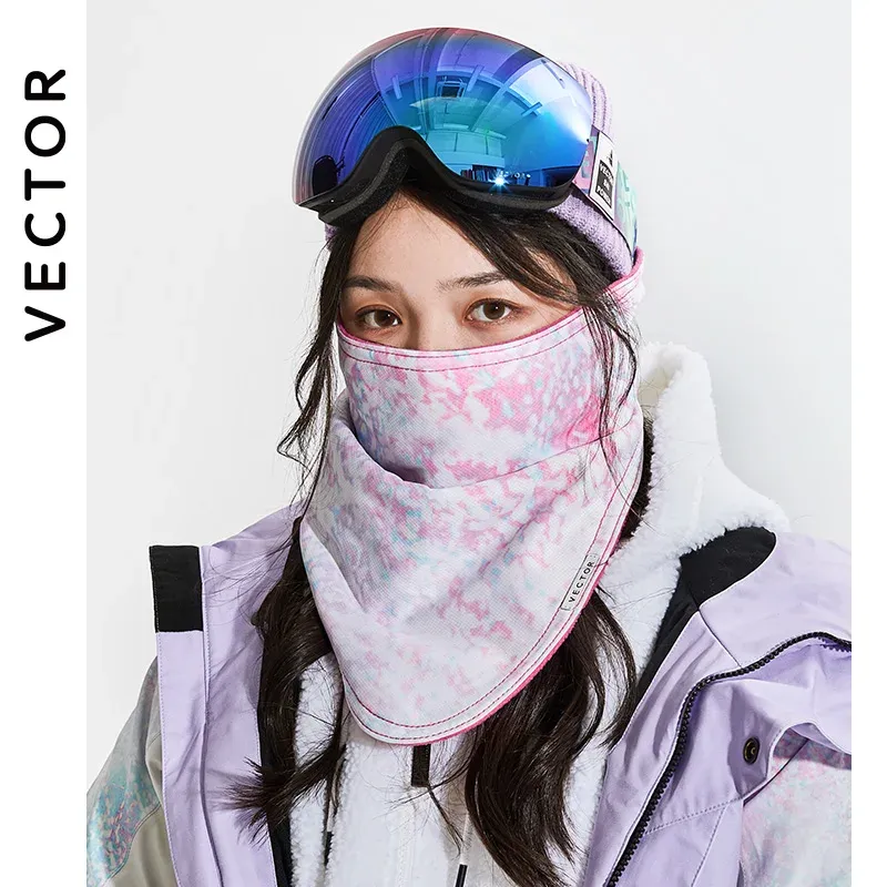 Masques vecteur 2020 hiver unisexe ski de ski chaud masque de snowboard extérieur sport plein carton de carton triangulaire ski