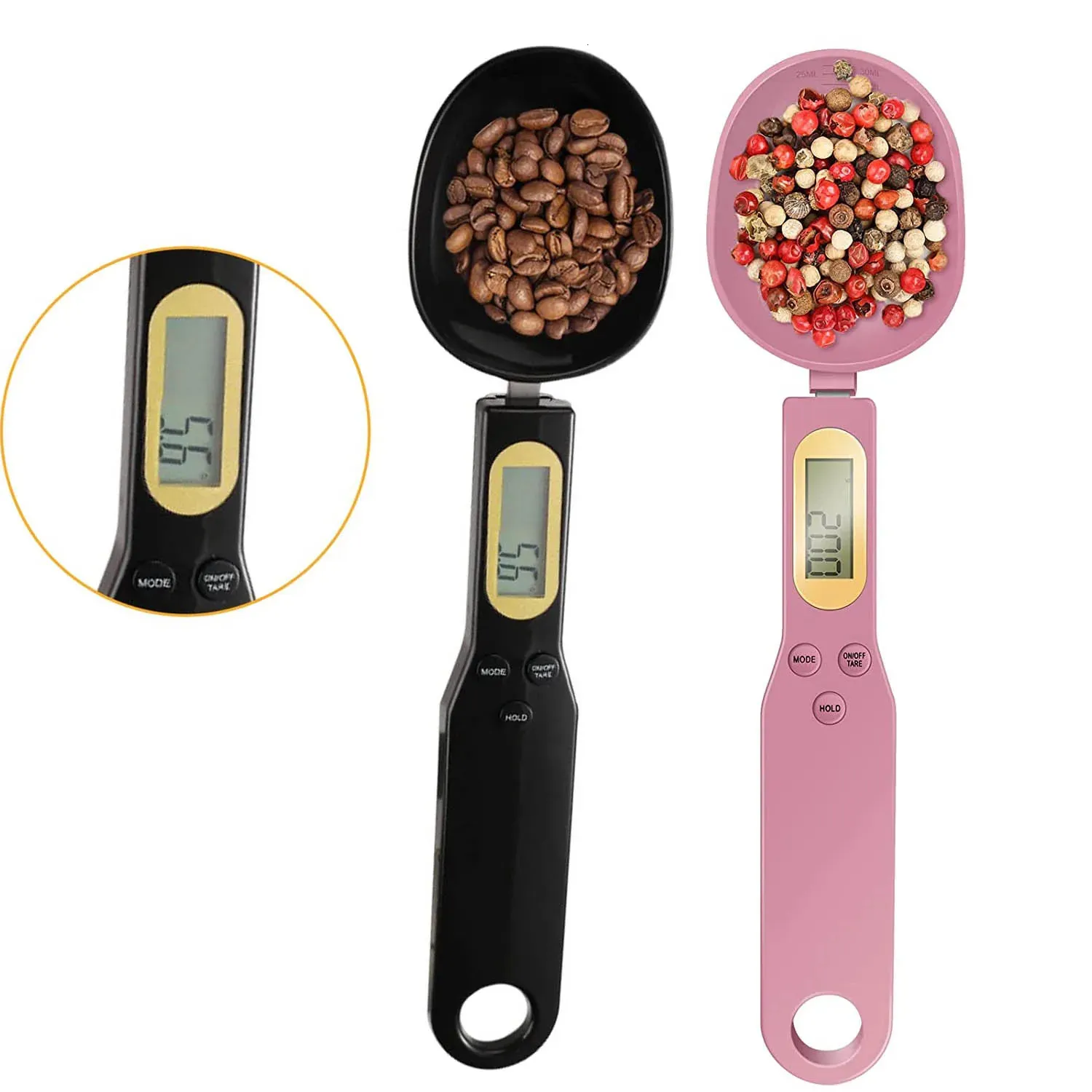 Échelle de cuisine électronique 500G 01G LCD Digital Mesury Farine Farine Spoon Mini Tool for Milk Coffee 240325