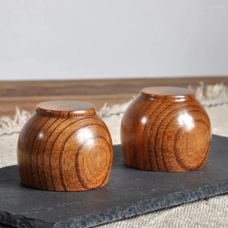 Decorative Figurines Creative Classical Bar Drinkware Japanese-style Handmade Water Mug Coffee Cup Drinking Tea Wooden