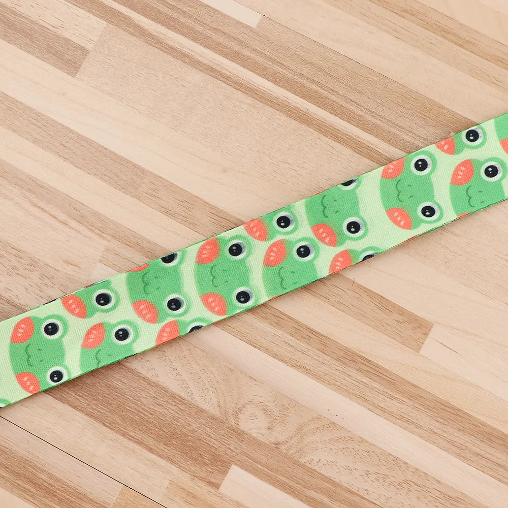 DHgate.com:Vibrant Green Frog Lanyard with Detachable Buckle