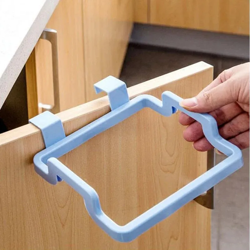 Hanging Trash Bag Holder For Kitchen Cabinet Doors - No Drill Under Counter Waste Bin-413842