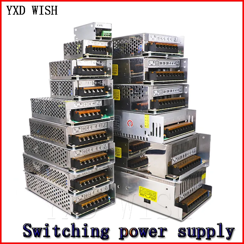 Switching Power Supply 3V 5V 9V 12V 15V 18V 24V 36V to 1A 2A 3A 5A 6A 8A 10A 20A 50A Lighting Transformers Power Supply Adapter