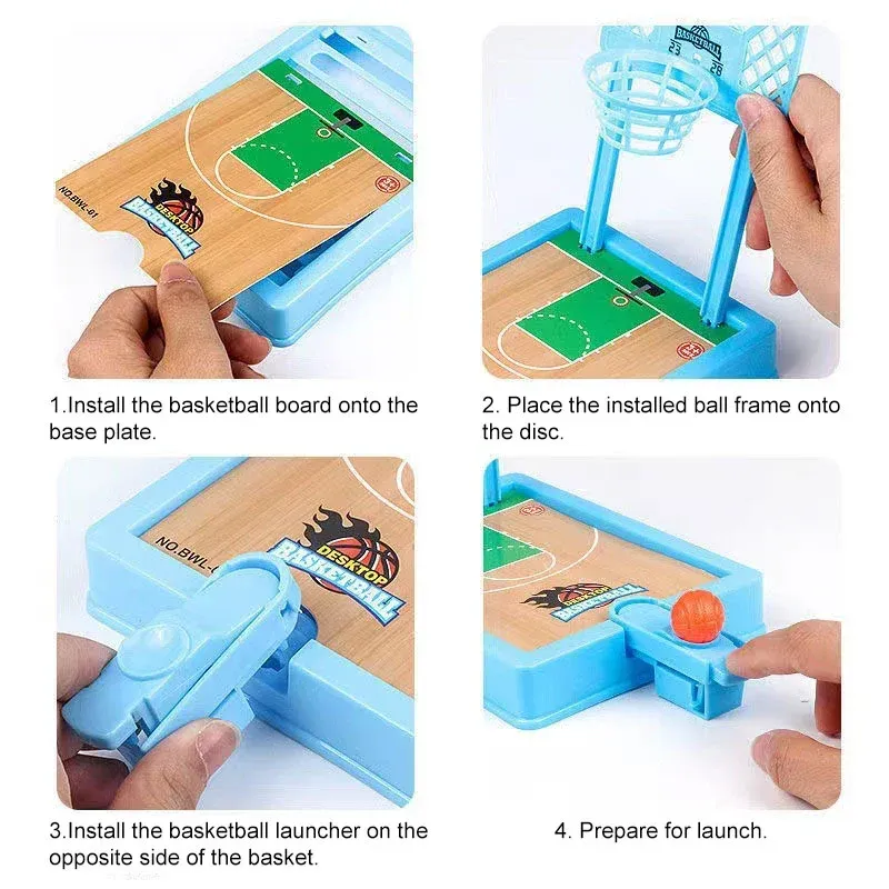 1 Ensemble Deux Joueurs Basket-ball Jeu De Tir Table De Bureau De Drôle