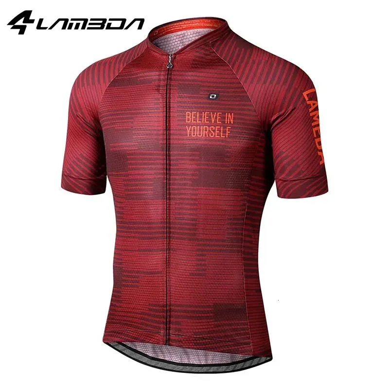 Lameda Cycling Mens Chemises à vélo à manches courtes à manches courtes Full Zip Mountain Tops 3 POCHES ARRIÈRES Vêtements de sport pour femmes Usure 240403