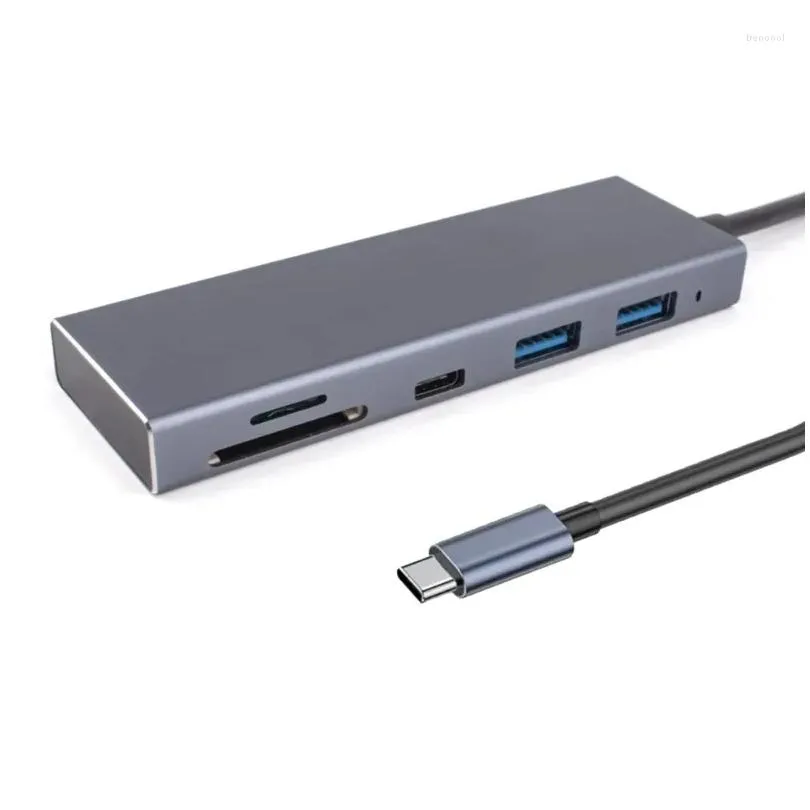 USB Hubs Hub 5 in 1 Adapter 3.0 Kartenleser zu USB3.1 Docking Station Dock Drop Lieferung Computer Netzwerk Computerzubehör OT5Gy