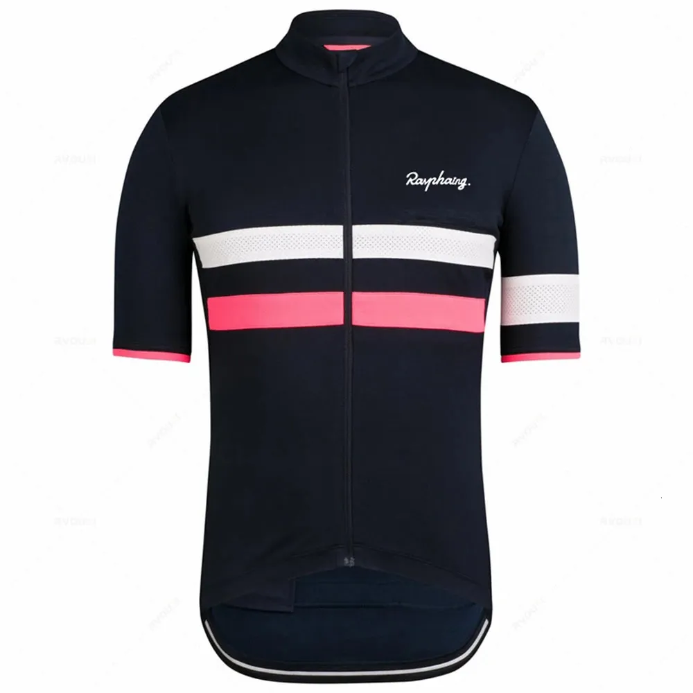 Raphaing Cycling Team Summer Summer Manga curta Downhill MTB Roupas de bicicleta ropa ciclismo maillot bike shir 240403