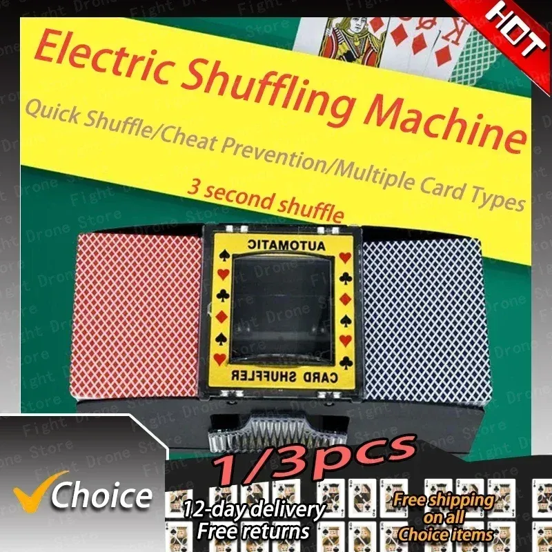 Mélangeur De Cartes Automatique Manuel – Sans Piles, Pour 2 Jeux, Silencieux, Pour Poker Et Blackjack