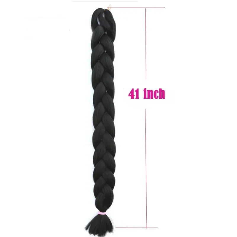 165g/Piece Pure Color Crochet Jumbo Braid Hair 41 Inches Braiding Hair Synthetic Fiber Hair Extensions