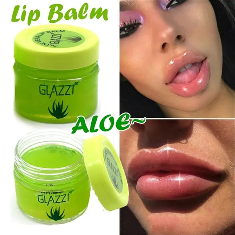 4PcsLot 99 Aloe Vera Soothing Gel Lip Balm 15G Moisturizing Plant cts Remove Dead Skin Exfoliating Deep Nourish Lips Care 240321