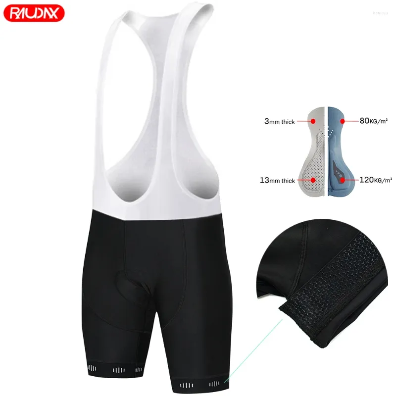 Motorcycle Apparel Elastic Interface Cushion Cycling Bib Shorts Reflective Logo Sports Team Black Man's Bicycle Riding