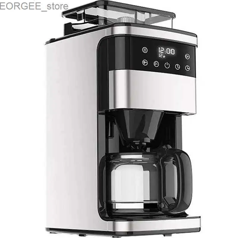 Kaffebryggare amerikansk stil helautomatisk slipning integrerad kaffemaskin hemkontorelektrisk kaffemaskin med timer Y240403