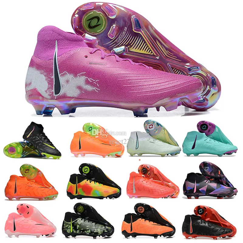 Uomini bambini taglienti Phantom Luna Elite United Golden Thunder Pack Fuchsia Dream a malapena scarpe da calcio FG Ready Bright Crimson Black Hyper Turquoise Boots