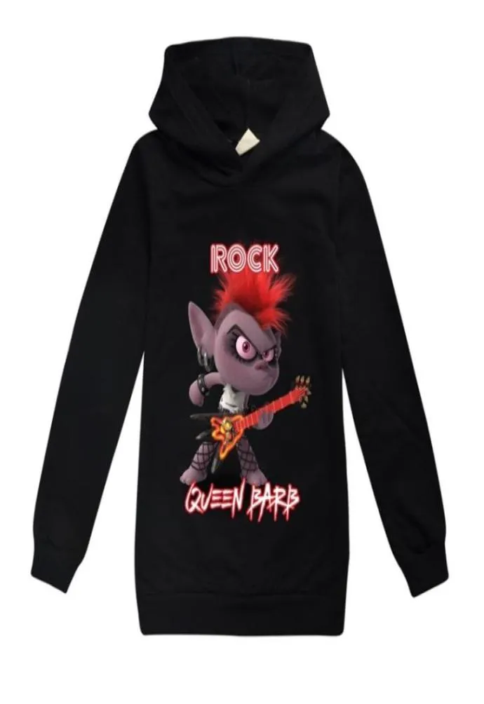 Trolls Rock Queen Barb garçons sweats vêtements bébé sweat à capuche enfants dessin animé sweats à capuche guitare Halloween costume adolescente filles vêtements LJ207377966